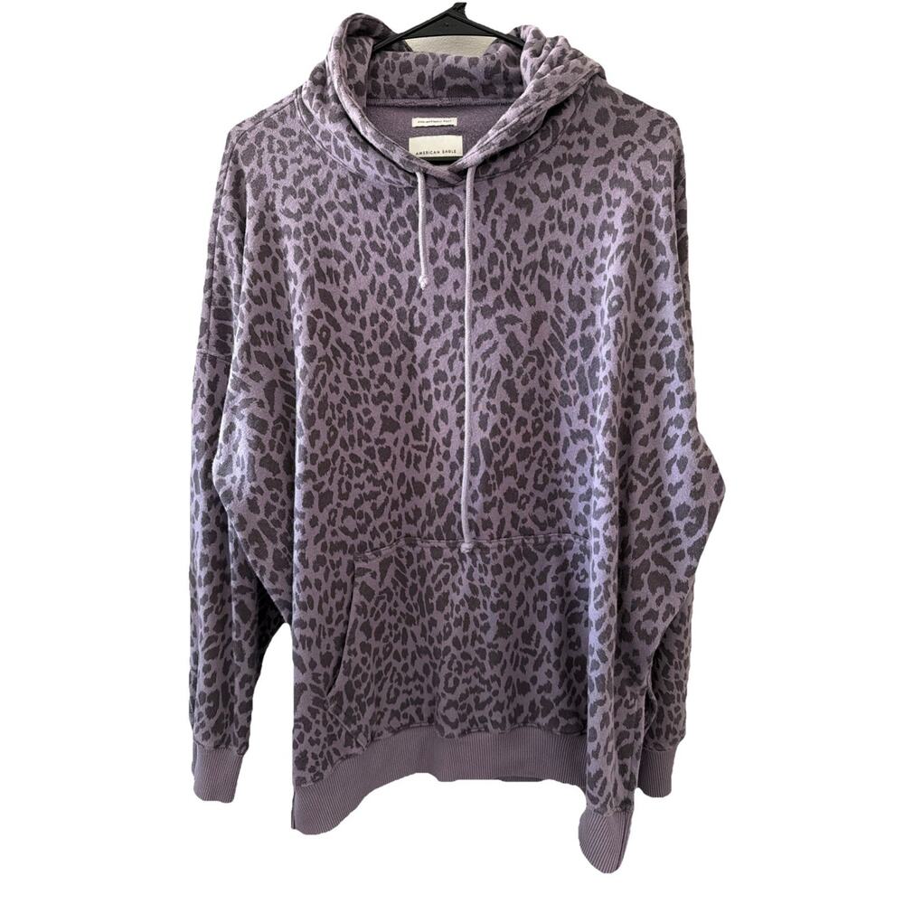 Vintage American Eagle Leopard Print Hoodie AHH-Mazingly Soft Jegging Fit Small